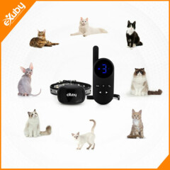 Small Cat Shock Collar w/Remote - Sound, Vibrate & Shock Mode - (Black/White)