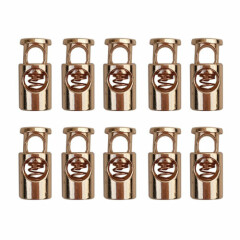 Pack of 10 Metal Toggle Spring Stop Single Hole String Cord Lock End Stopper