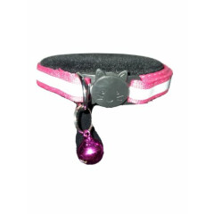 ADJUSTABLE KITTEN CAT REFLECTIVE BREAKAWAY PET SAFETY COLLAR WITH BELL Pink