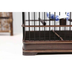 Exquisite Handmade Chinese Ebony Wood Bird cage Birdcage 89