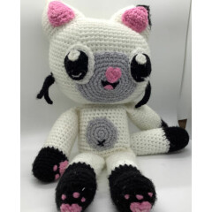 16 inch hand knitted cat 