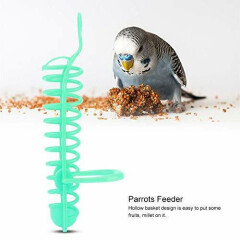 Parrots Feeder Basket Plastic Food Fruit Feeding Perch Stand Holder for Pet B...