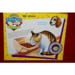 Mr. Spats' Corner Diner Wall Mounted Pet Dish Feeder Cat Dog Free Shipping