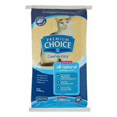 Premium Choice Carefree Kitty Unscented All-Natural Clumping Cat Litter - 50lb B