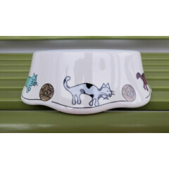 Raining Cats & Dogs By Citation Stoneware Pet Food Bowl or Water Dish ASPCA