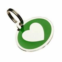 Laser Engraved Enamel & Stainless steel HEART CAT ID tags - 6 colour