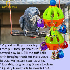 1509 Tuff Bellpull Tower Bonka Bird Toy parrot cage toys cages african grey 