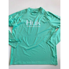 Huk Shirt Men's Large New Pursuit Long Sleeve Green 313