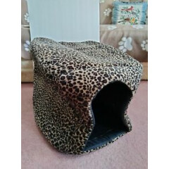 Cat Bed Cave Leopard Print