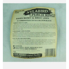 Nylabone Nylabird Perch Ring Toy Parrot Pacifier Regular Size 3 1/2" N-206 Dog 
