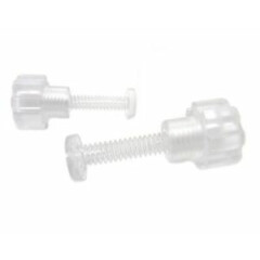 PolyCarbonate Fastener 10-24 , 1-1/4 inch clear Bolt, Clear Thumb Nut 12 sets