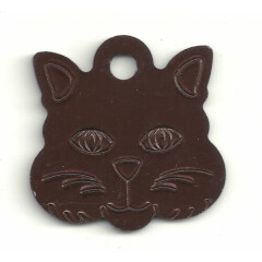 Kitten Face Kitty Cat Face Pet ID Tag Charm MEOW!