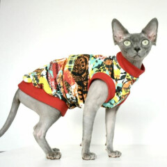 Rambo Cotton Knit - Sphynx Cat Top, Devon Rex, Peterbald, Pet Cat Clothes