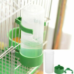 4 Plastic With Feeder Clip For Budgie Bird Drinker Green Aviary Water Bottle New