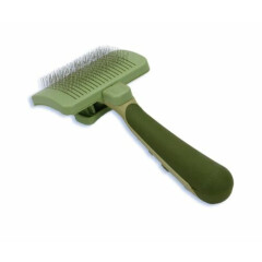 Self Cleaning Slicker for Dog - M - Touch of a button Excellent grooming results