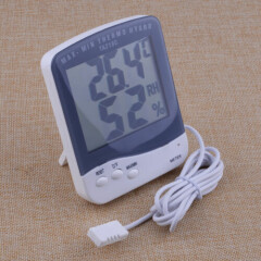 Digital Thermometer Hygrometer Humidity Monitor w/ Probe for Egg Incubator Pet