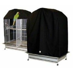 Universal 46" x 30" High Quality Dome Top Black Bird Cage Cover - 4630DT