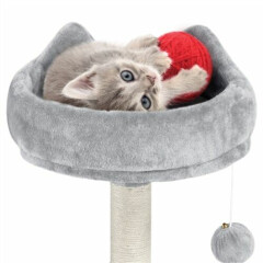 Cat Tree Scratching House Furniture Climbing Tower with Plush Perch and Hammock