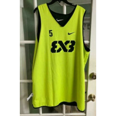 Nike FIBA Team 3x3 Reversible AR0651-010 Basketball Jersey Lime Size XXL-TALL #5