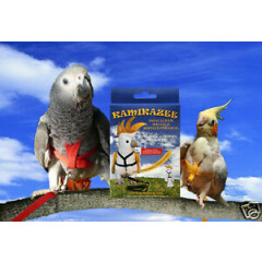 Kamikazee Bird Harness, Parrot Harness with FlightLeash