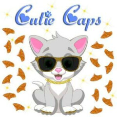 Cutie Caps 40 pack Gold Prism Glitter Soft Nail Guard for Cat Paws / Claws
