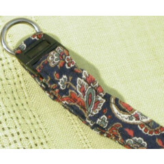 NEW Pet COLLAR Kitty CAT Small DOG Navy PAISLEY Adjusts from 8" to 13"