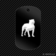 PITBULL Keychain GI dog tag engraved many colors Dog Canine