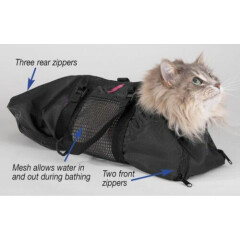 CAT GROOMING Nail Clipping Bathing Travel BAG NO BITE SCRATCH RESTRAINT SYSTEM