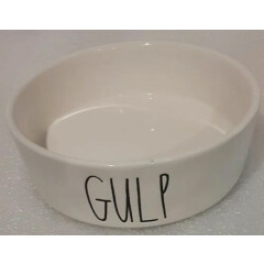 NEW Rae Dunn "GULP" 5" Cat/Dog Pets Bowl Food/Water Dish Small, Farmhouse style 