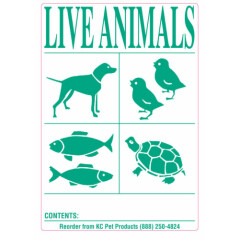 IATA Live Animal SPECIES Labels 6pk of Stickers