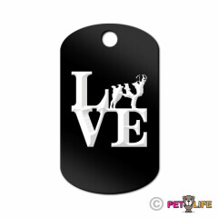 Love Brittany Engraved Keychain GI Tag dog park spaniel Many Colors