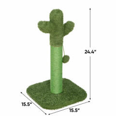 Cat Scratching Post Cactus Cat Scratcher with Scratching Poles Dangling Ball