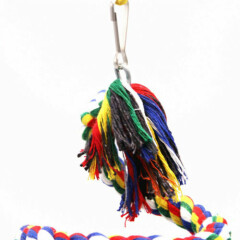 2 PACKS Parrot Hanging Braided Budgie Chew Rope Bird Cage Toy Stand Swing NEW