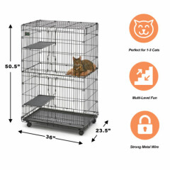 Pet Cage Folding Collapsible Cat Wire Indoor Outdoor Playpen Vacation