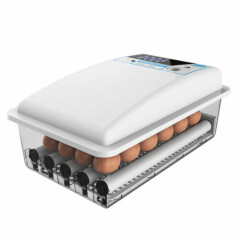 24 Egg Incubator Auto Turning Chicken Duck Birds Egg Hatcher Temperature Control