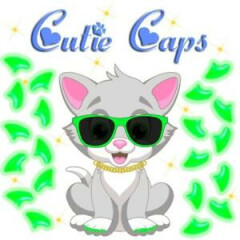 Cutie Caps 40 pack Glow in the Dark Soft Nail Defense Guard for Cat Paws / Claws