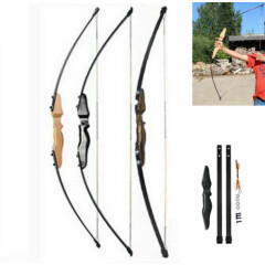 40 Lbs 51'' Black Straight Bow Archery For Youth Outdoor Shooting