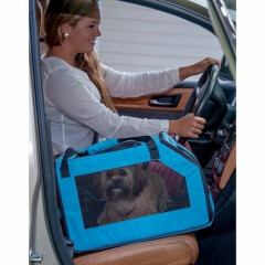  Pet Carrier/ Car Seat with belts top/side doors for cats, dogs up to 20-pounds