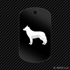 Siberian Husky Keychain GI dog tag engraved many colors dog canine pet