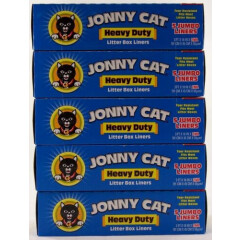 Jonny Cat Litter Box Liners, Heavy Duty, Jumbo 5 Per Box (5 Pack/Boxes)