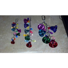 Medium Jingle Bells Bird Toy Beads Pacifiers USA Conure Ringneck Parrot Toys