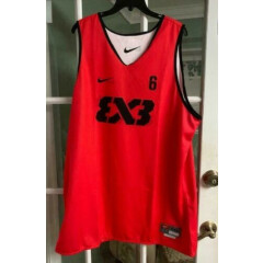 Nike FIBA Team 3x3 Reversible AR0651-655 Basketball Jersey Red Sz XXL-TALL #6