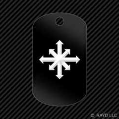 Chaos Symbol Keychain GI dog tag engraved many colors #1