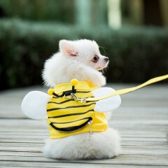 Cute Bee Yellow Vest Chest Strap Traction Belt Wings Backpack Design Small MedA1