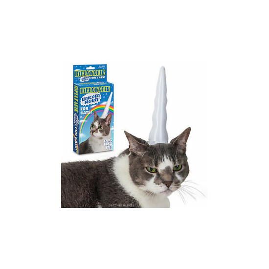 Inflatable Unicorn Horn for Cats image {1}