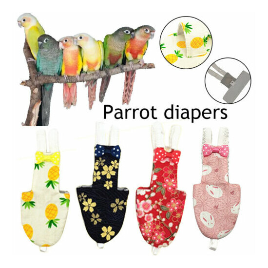 Bird Pet Flying Suits Diapers Cute Fruit Cat Rabbit Printed Nappy Parrot Diapers image {1}