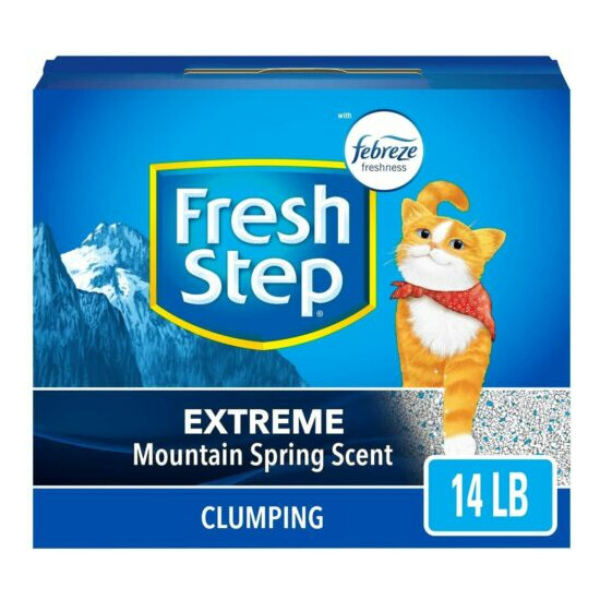 Fresh Step Scented Clumping Cat Litter with The Power of Febreze,Dust Free,14 lb image {1}