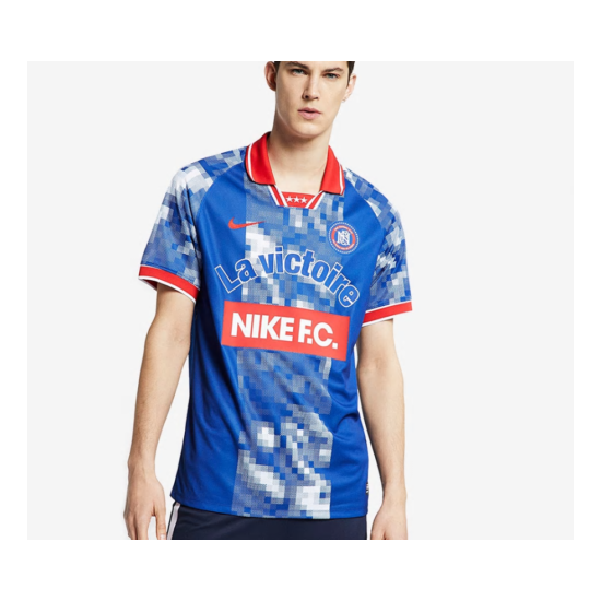 Nike FC La Victoire Soccer Jersey Indigo Force Blue AQ0660-438 Men's Large image {1}