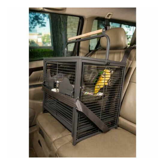 Prevue Pet Products Anodized Aluminum Travel Carrier for Birds 19 inch image {2}