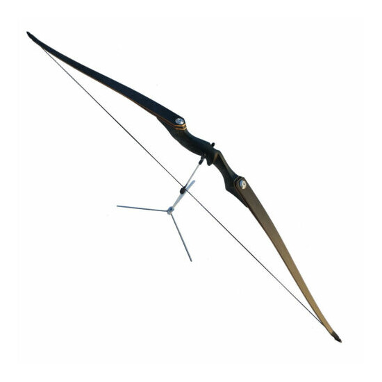 60" Longbow Arrow Set Takedown Archery Wooden Riser American Target Shoot Hunt Thumb {9}